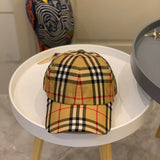 Close-up detail view of Burberry unisex cap