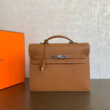Close-up detail of poised bag design