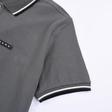 Full styled look of Polo cotton polo shirt with monogram-inspired silhouette