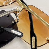 Close-up detail view of Cartier unisex sunglasses