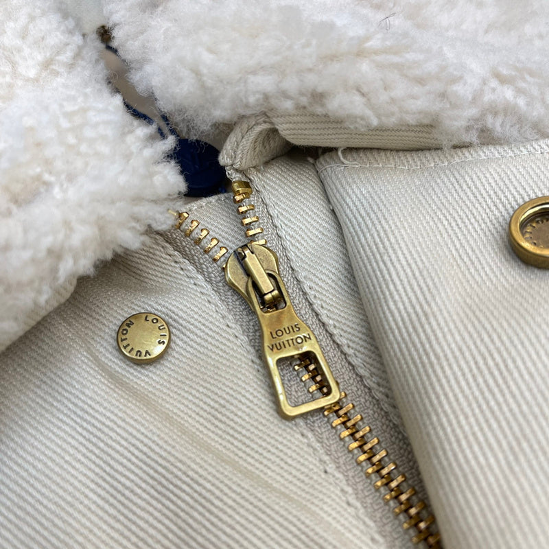 Full styled look of Louis Vuitton luxury clothing with monogram-inspired silhouette
