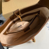 Close-up detail of refined classic women's handbag – women's designer-style accessory
