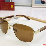 Close-up detail view of Cartier unisex sunglasses