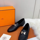 Hermès Tan Pointed-Toe Stiletto Heels - Front View