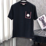 Side profile of Moncler luxury clothing with relaxed-fit cut