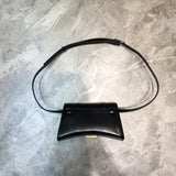 Structured Faux Leather Handbag - Polished Finish | Women's Premium Handbag #1011 - close-up detail shot (image 3) of designer-inspired handbag