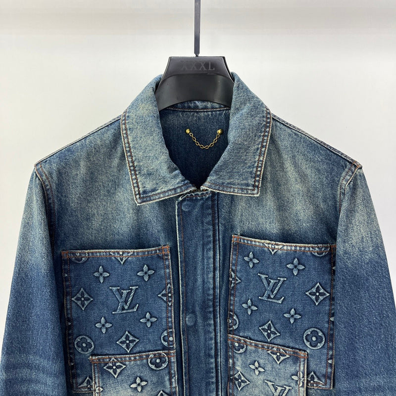 Side profile of Louis Vuitton luxury clothing with runway-inspired design