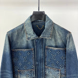 Side profile of Louis Vuitton luxury clothing with runway-inspired design