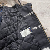 Back view of Louis Vuitton luxury clothing with label-forward styling