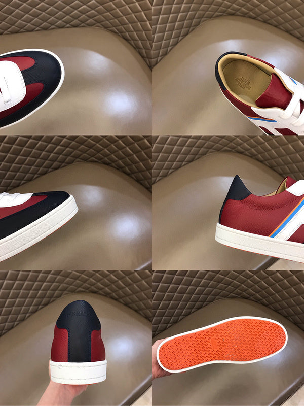 Hermès White Loafer Flats - Angled View