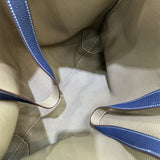 Side view of considered structured handbag