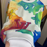 Front view of Louis Vuitton luxury clothing with signature branding