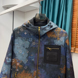 Full styled look of Louis Vuitton luxury clothing with logo-detail design