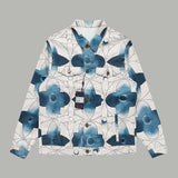 Back view of Louis Vuitton luxury clothing with signature branding