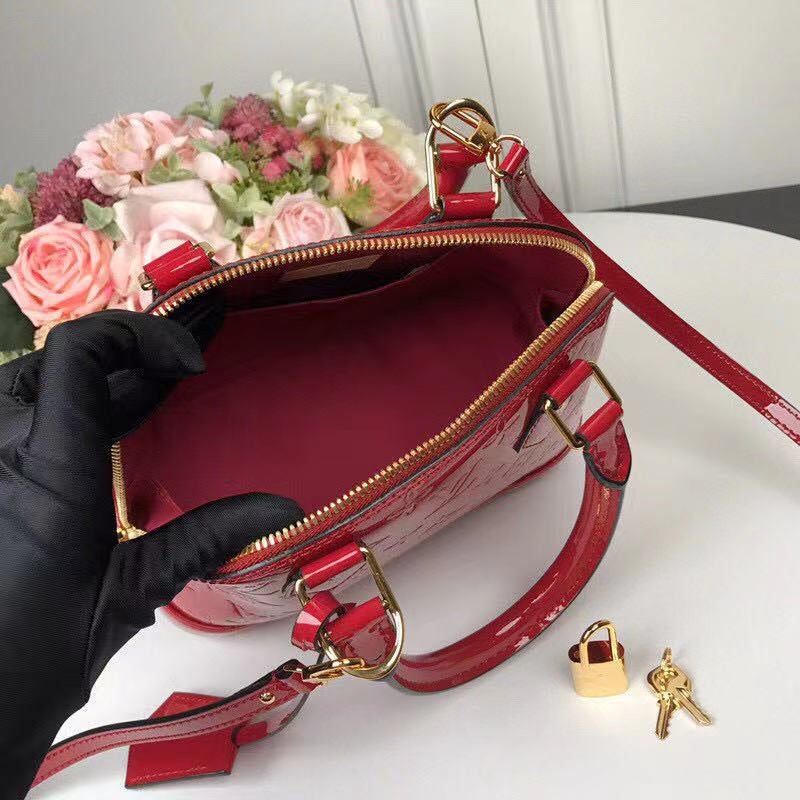 Top view of refined statement women's handbag – women's luxury handbag