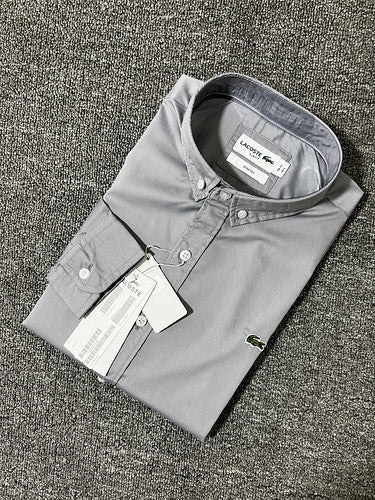 Front view of Lacoste luxury clothing with logo-detail design