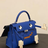 Close-up detail of understated bag design