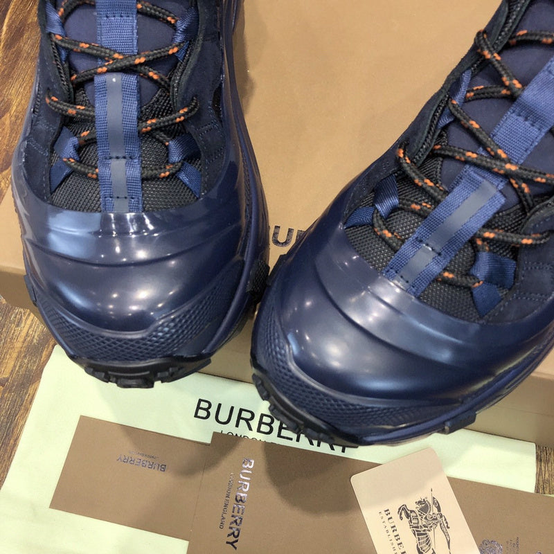 Burberry Burgundy Chunky Platform Sneakers - Sole Detail View