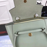 Side profile of refined modern women's handbag – women's statement bag