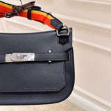  Classic satchel carried on shoulder