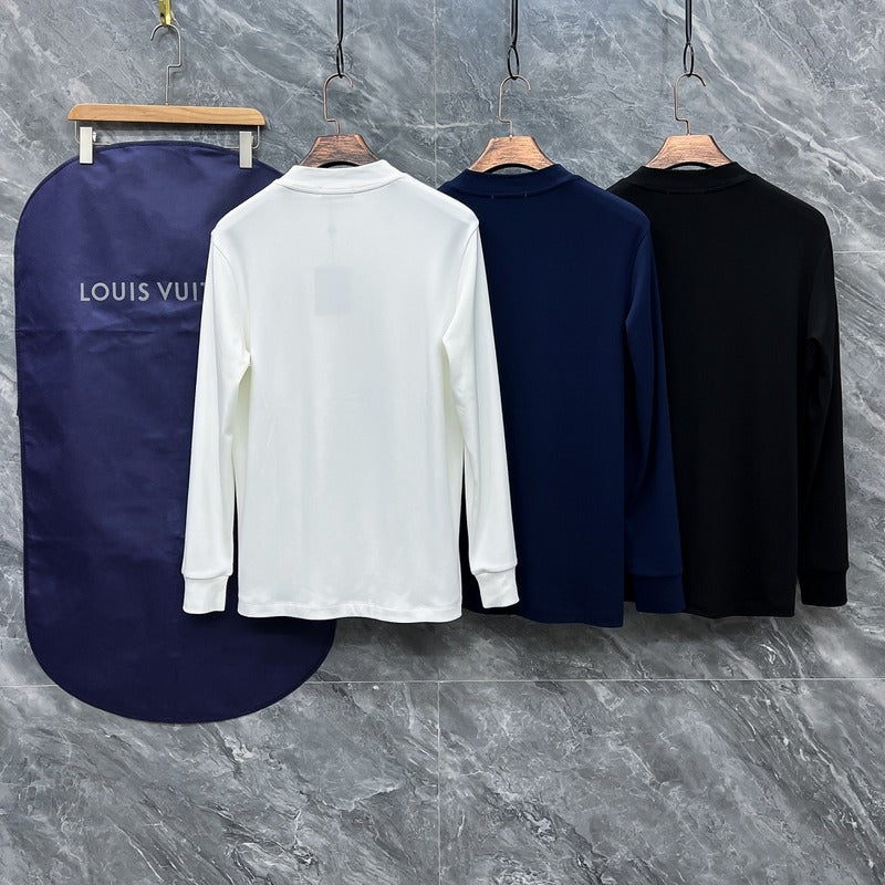 Front view of Louis Vuitton luxury clothing with streetwear-inspired cut