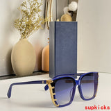 Close-up detail view of Louis Vuitton unisex sunglasses