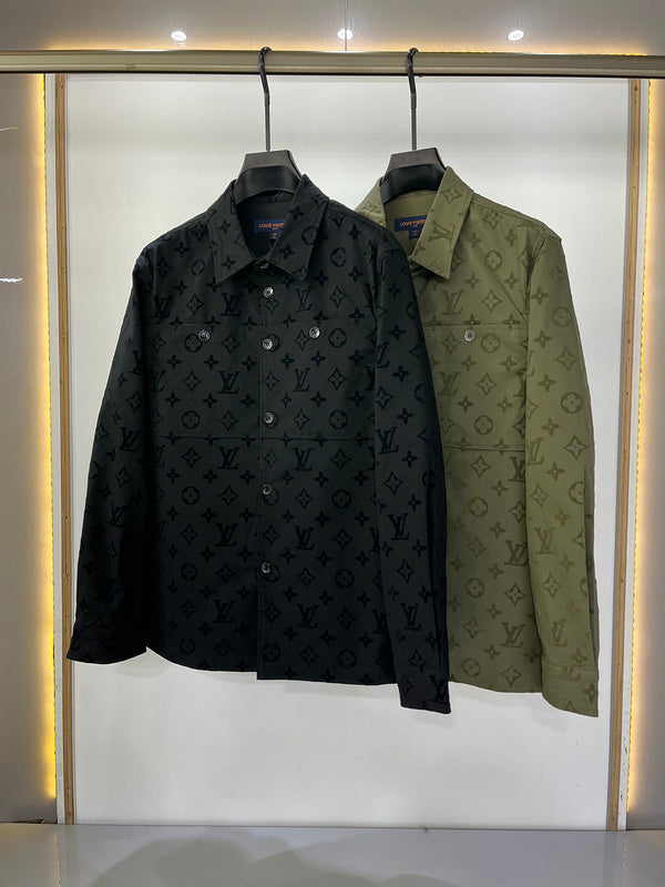 Back view of Louis Vuitton luxury clothing with runway-inspired design