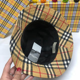 Close-up detail view of Burberry unisex cap
