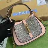 Front view of refined elevated women's handbag – women's statement bag