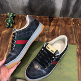 Gucci neutral cream luxury sneakers view 9 signature lace-up style