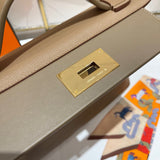 Sleek bag shown from front angle