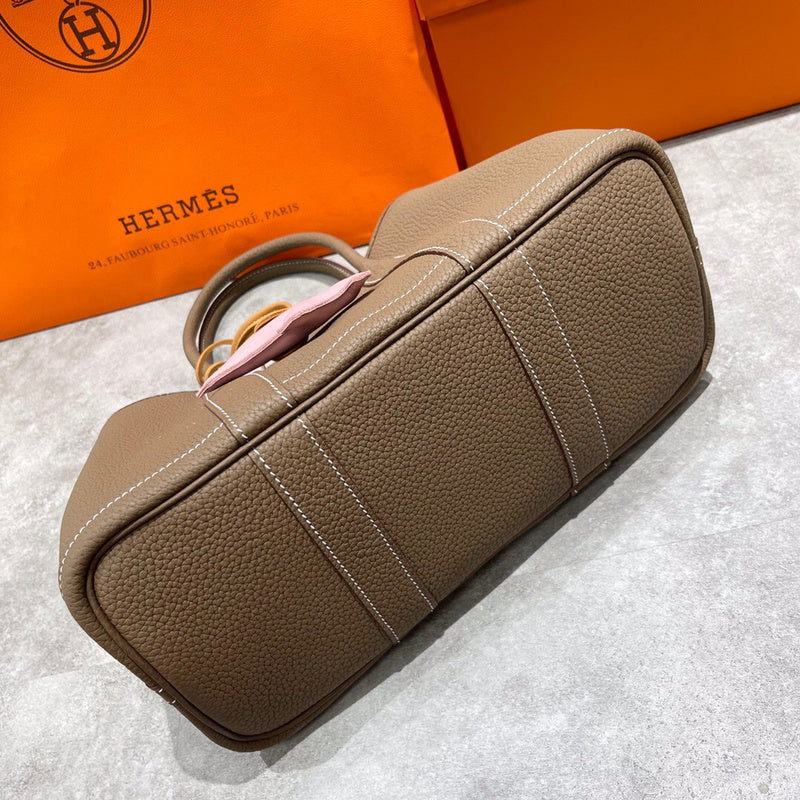 Side view of versatile structured handbag