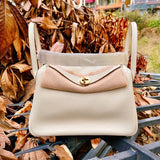 Side view of effortless structured handbag