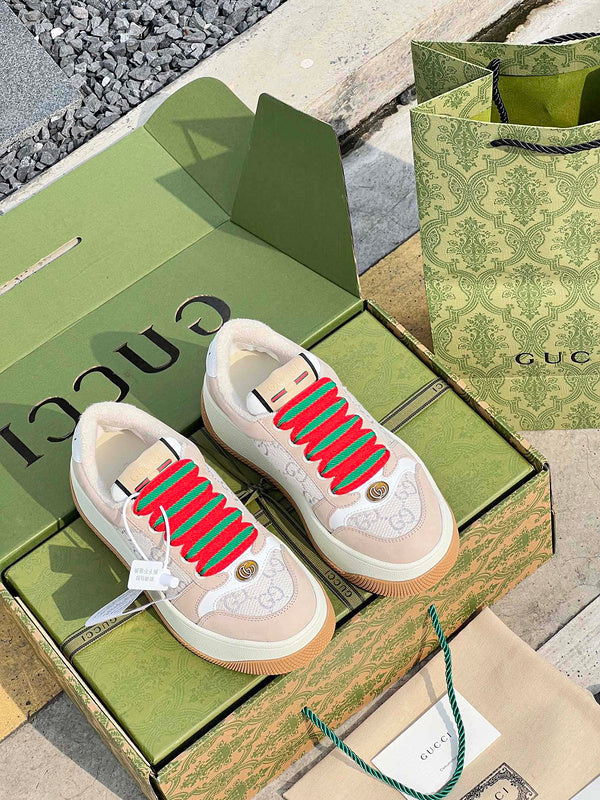 Gucci sneakers detailed view showing premium designer craftsmanship
