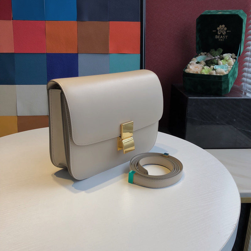 Side profile of statement refined women's handbag – women's statement bag