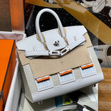 Side view of everyday-ready structured handbag