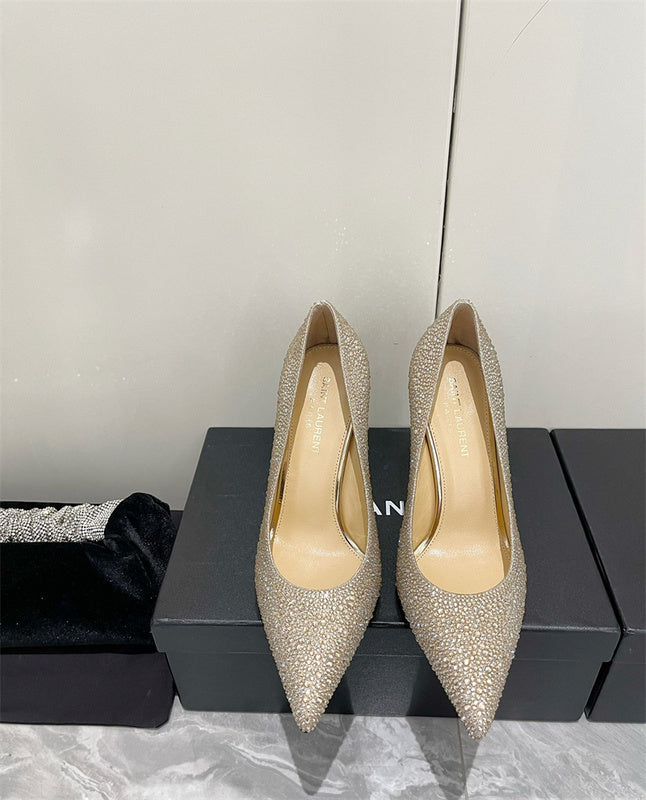 Saint Laurent shoes front view designer style