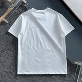Close-up detail shot of Louis Vuitton cotton t-shirt with relaxed-fit cut