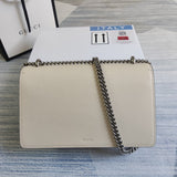 Front view of elevated modern women's handbag – women's designer-style accessory