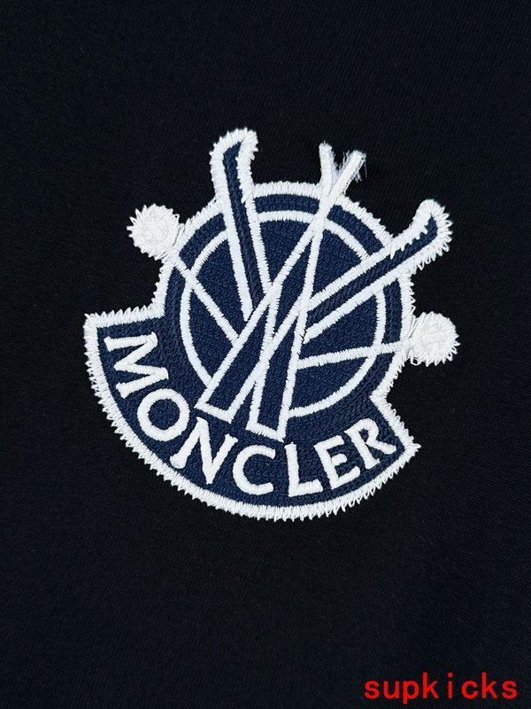 Full styled look of Moncler luxury clothing with everyday silhouette