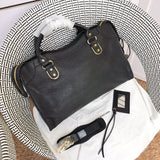 Top view of refined statement women's handbag – women's luxury handbag
