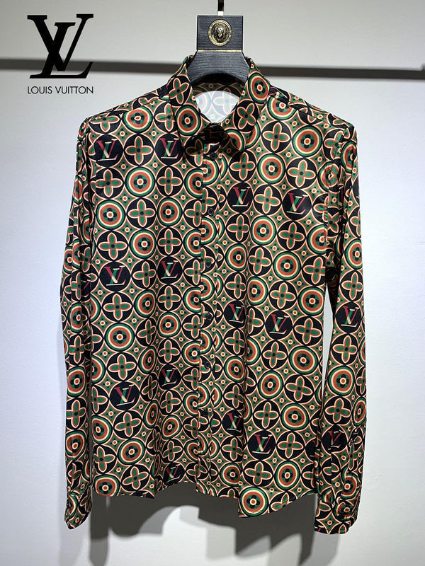 Front view of Louis Vuitton cotton t-shirt with signature branding