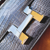 Close-up detail of statement bag design