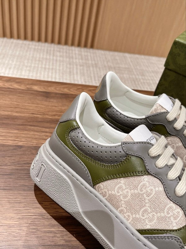 Gucci two-tone luxury sneakers view 5 minimalist modern build
