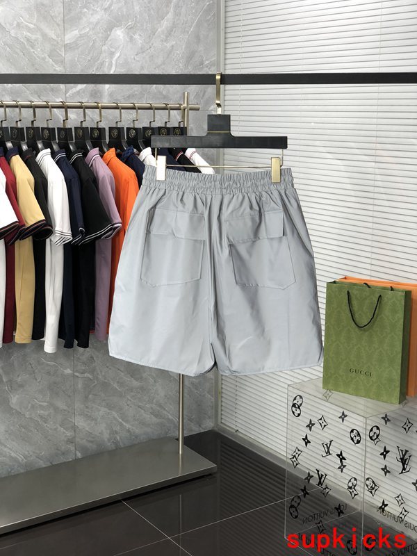 Close-up detail shot of Rhude luxury clothing with runway-inspired design