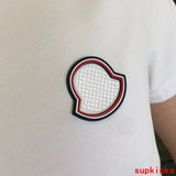 Close-up detail shot of Moncler luxury clothing with contemporary cut
