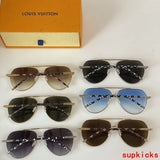 Close-up detail view of Louis Vuitton unisex sunglasses