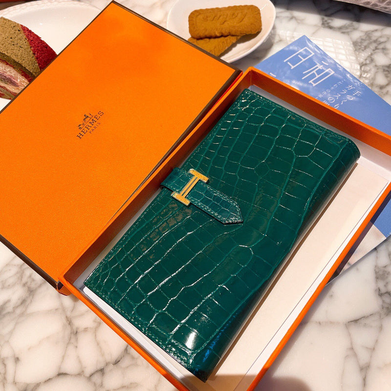 Side view of sleek structured handbag