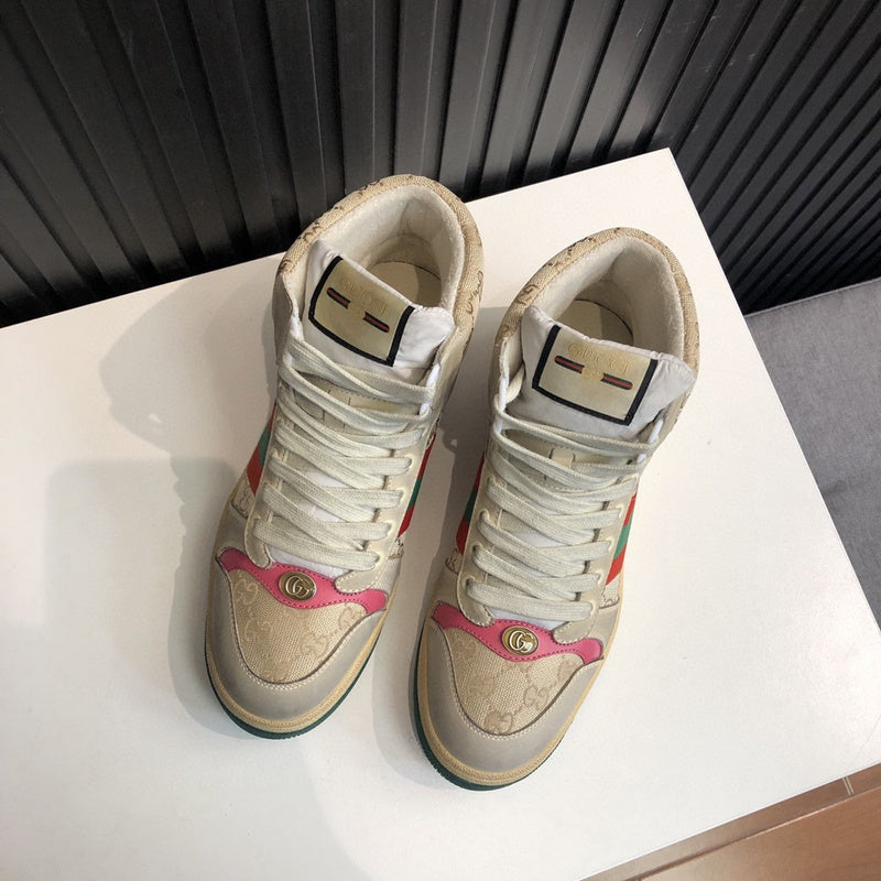 Gucci neutral cream luxury sneakers view 5 minimalist modern build