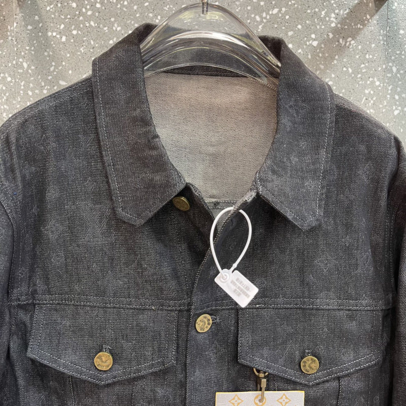 Flat lay presentation of Louis Vuitton luxury clothing with monogram-inspired silhouette